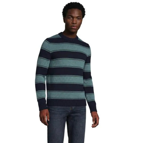Men's Long Sleeve Drifter Stripe Crewneck Sweater