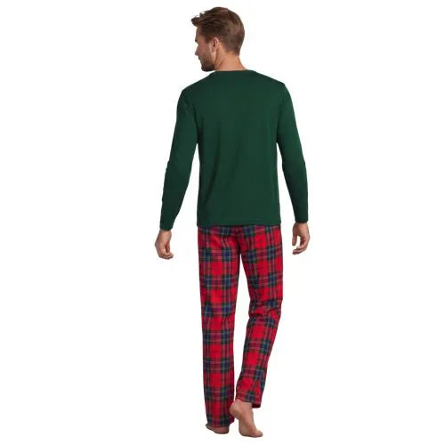 Men's Long Sleeve Tee and Flannel Pant Sleep Set