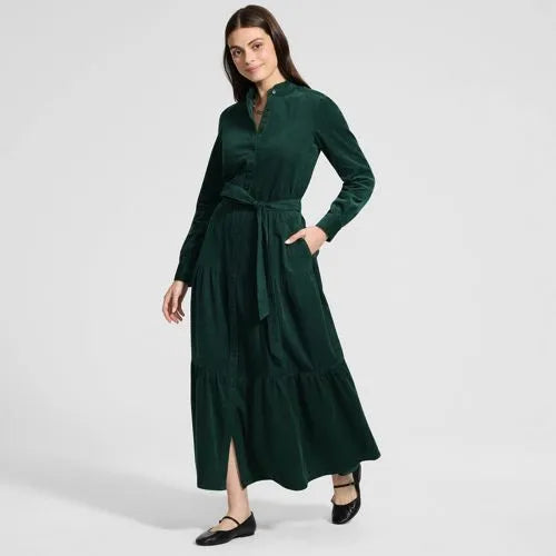 Women's Corduroy Tiered Dress