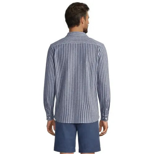 Men's Long Sleeve Knit Button Down Shirt