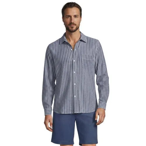 Men's Long Sleeve Knit Button Down Shirt