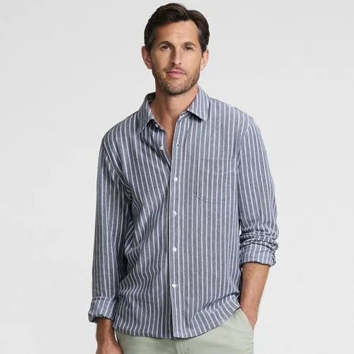 Men's Long Sleeve Knit Button Down Shirt