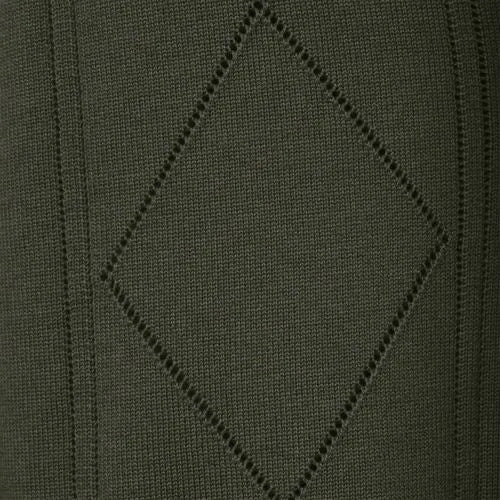 Men's Long Sleeve Fine Gauge Cotton Pointelle Argyle Cardigan
