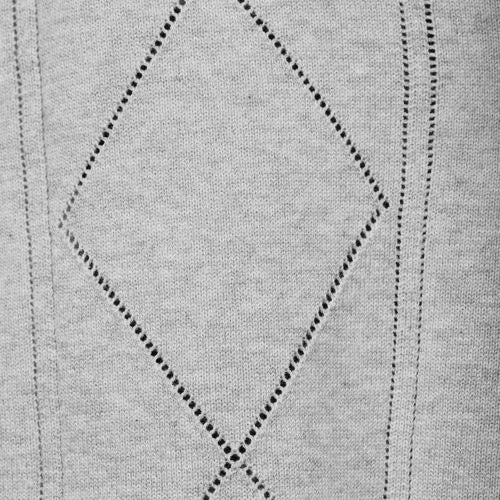 Men's Long Sleeve Fine Gauge Cotton Pointelle Argyle Cardigan
