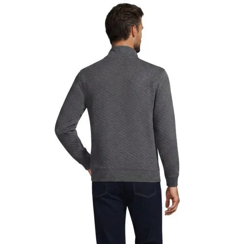 Men's Long Sleeve Quilted Bedford Quarter Zip Pullover