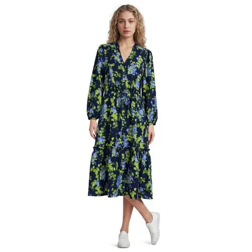 Women's Bracelet Button Front Midi Dress