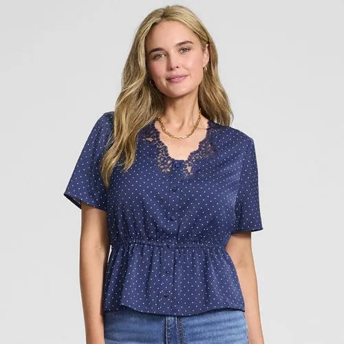 Women's Silky Lace Blouse