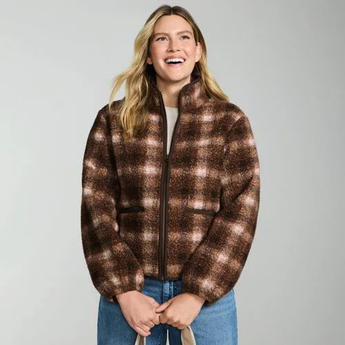 Women's Print Boucle Fleece Jacket