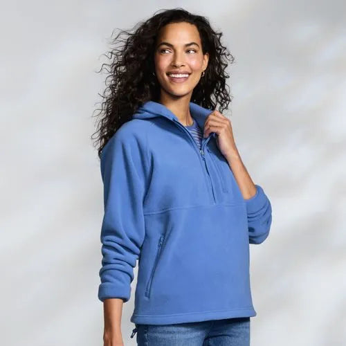 Women's Anyweather RainDefense Hooded Half Zip Fleece Pullover