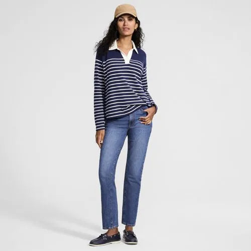 Women's Soft Denim High Rise Straight Leg Ankle Jeans