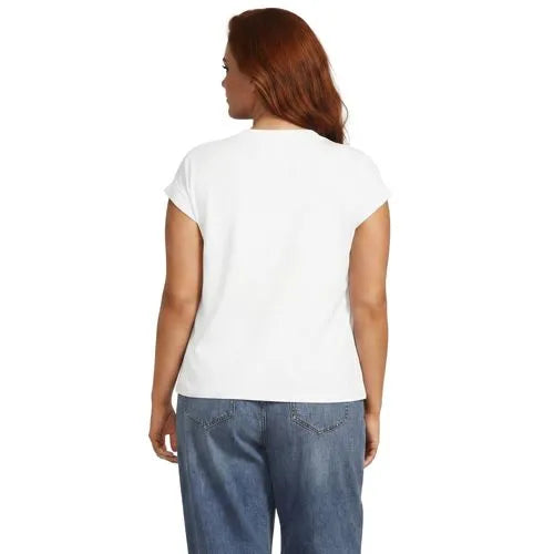 Women's Cap Sleeve Supima Cotton Crew Neck Tee