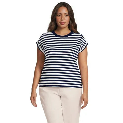 Women's Cap Sleeve Supima Cotton Crew Neck Tee