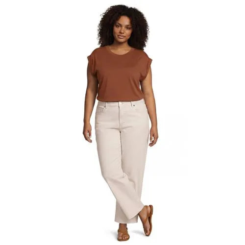 Women's Cap Sleeve Supima Cotton Crew Neck Tee