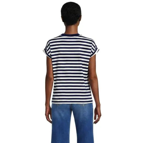 Women's Cap Sleeve Supima Cotton Crew Neck Tee