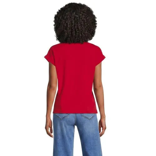 Women's Cap Sleeve Supima Cotton Crew Neck Tee