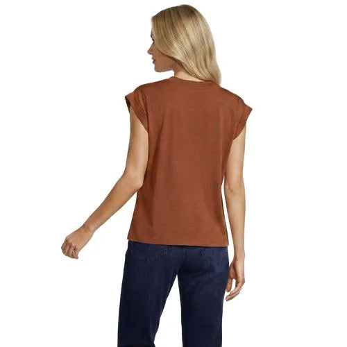 Women's Cap Sleeve Supima Cotton Crew Neck Tee