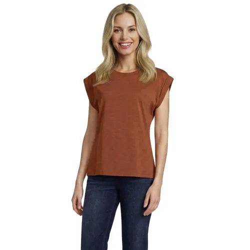 Women's Cap Sleeve Supima Cotton Crew Neck Tee
