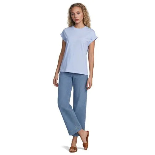 Women's Cap Sleeve Supima Cotton Crew Neck Tee