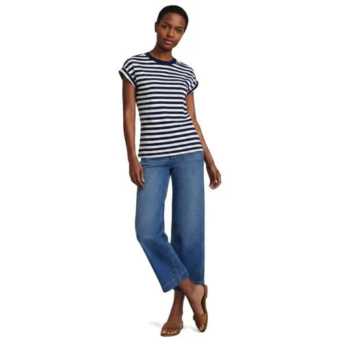 Women's Cap Sleeve Supima Cotton Crew Neck Tee