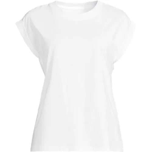 Women's Cap Sleeve Supima Cotton Crew Neck Tee