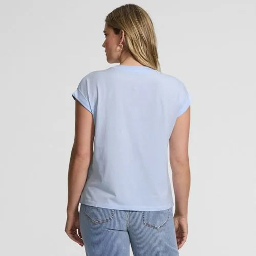 Women's Cap Sleeve Supima Cotton Crew Neck Tee
