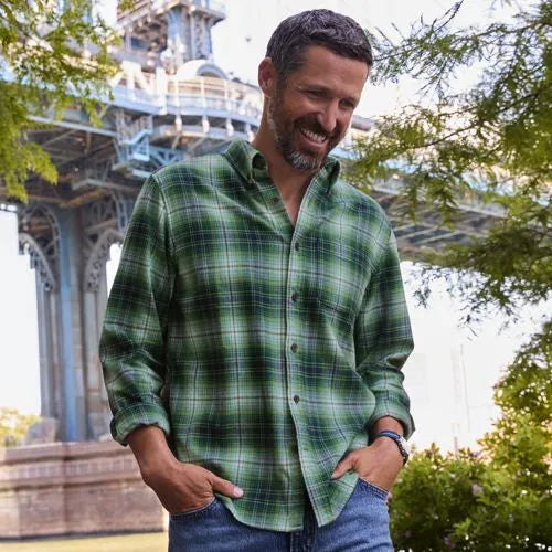 Men's Long Sleeve Classic Fit Flagship Flannel Shirt