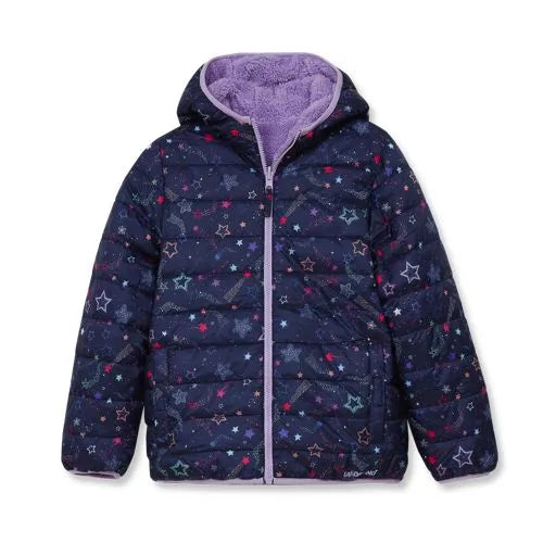 Girls FeatherFree Reversible Hooded Jacket