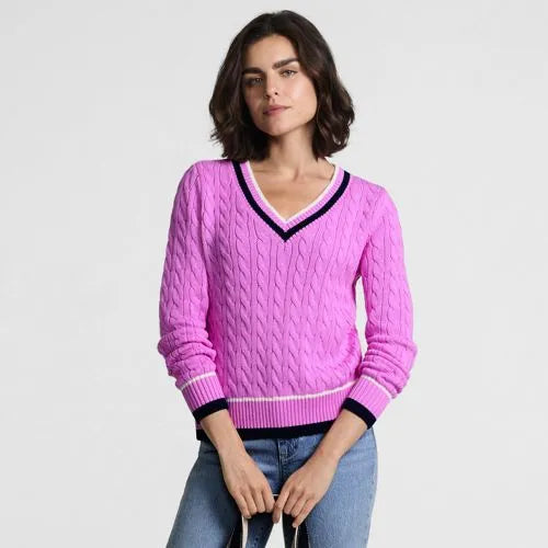 Women's Drifter Cable V-neck Sweater