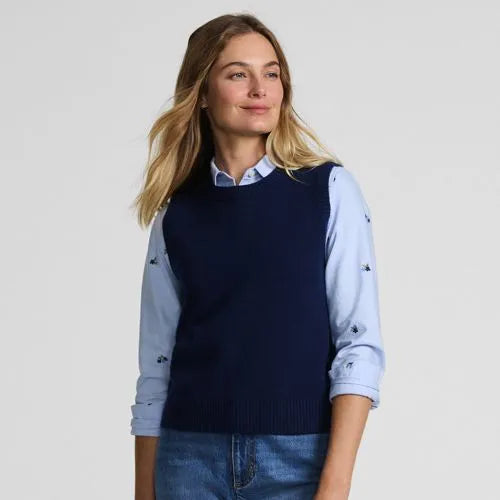 Women's CashTouch Crew Neck Vest Sweater