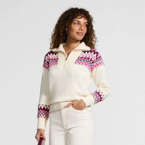Women's Drifter Slim Jacquard Quarter Zip Sweater