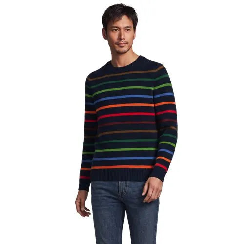 Men's Long Sleeve Fuzzy Crewneck Sweater