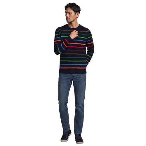 Men's Long Sleeve Fuzzy Crewneck Sweater