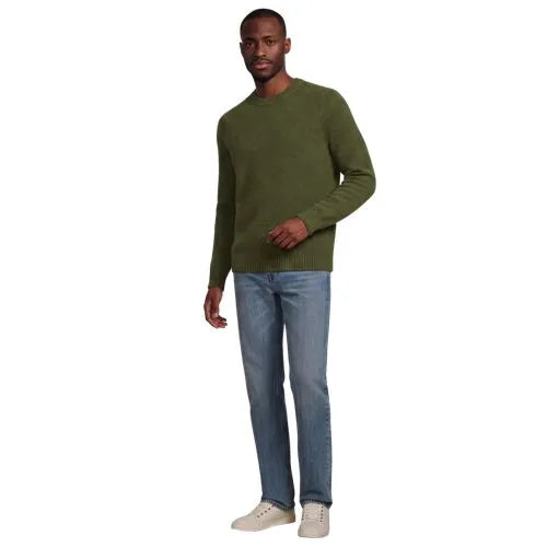 Men's Long Sleeve Fuzzy Crewneck Sweater