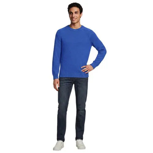 Men's Long Sleeve Fuzzy Crewneck Sweater