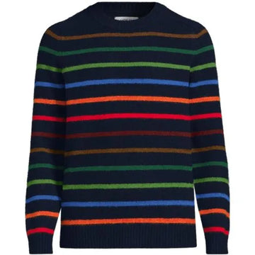 Men's Long Sleeve Fuzzy Crewneck Sweater