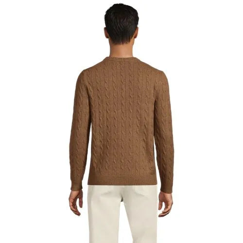 Men's Long Sleeve Cashtouch Cable Crewneck Sweater