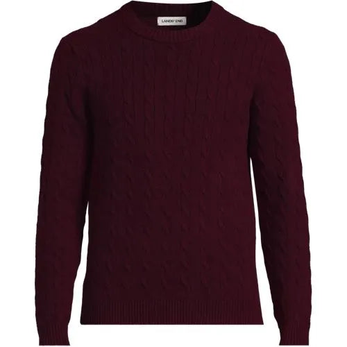 Men's Long Sleeve Cashtouch Cable Crewneck Sweater