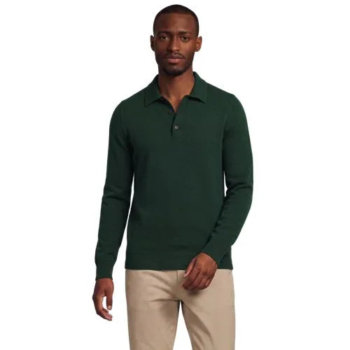 Men's Long Sleeve Cashtouch Sweater Polo