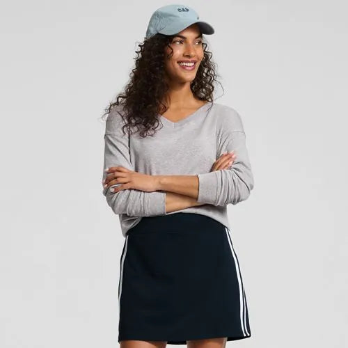 Women's Long Sleeve Cotton V-Neck Tee