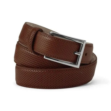 Men's Perforated Leather Chino Belt