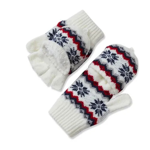Kids Knit Fair Isle Convertible Mittens