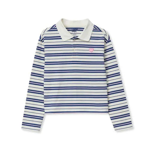 Girls Long Sleeve Collared Polo Shirt