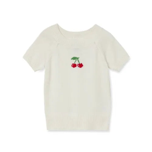 Girls Short Sleeve Fitted Sweater