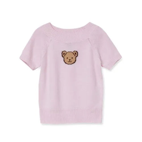 Girls Short Sleeve Fitted Sweater