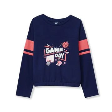 Girls Long Sleeve Varisty Top
