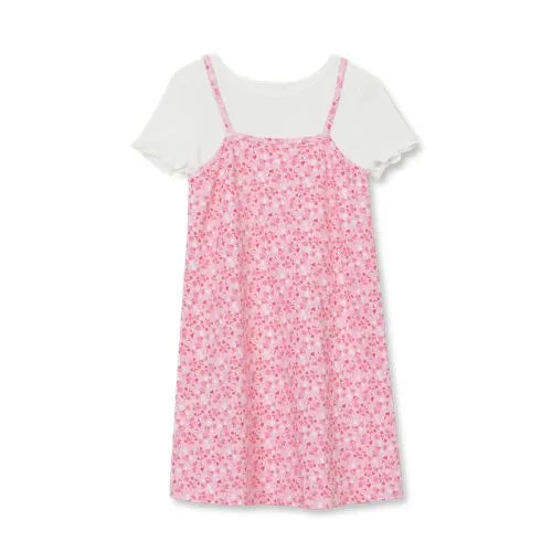 Girls Slip Dress With Ribbed Knit Tee Set
