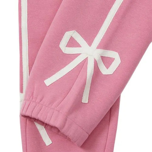 Girls Fleece Bow Joggers