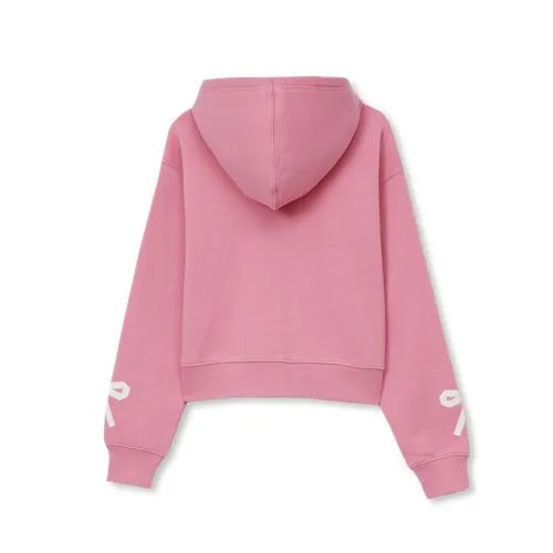 Girls Fleece Hooded Zip Up Bow Sweatshirt