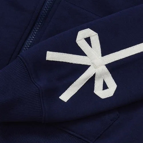 Girls Fleece Hooded Zip Up Bow Sweatshirt
