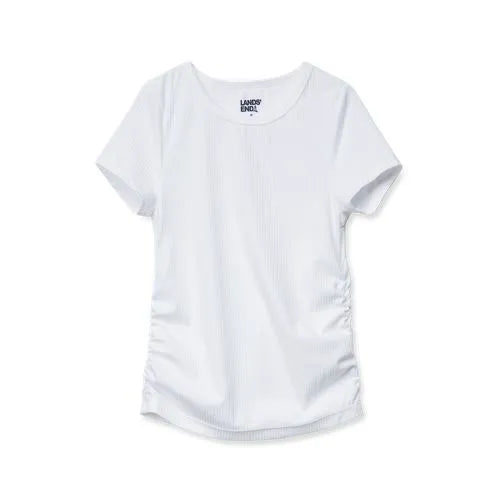 Girls Short Sleeve Active Ribbed Tee
